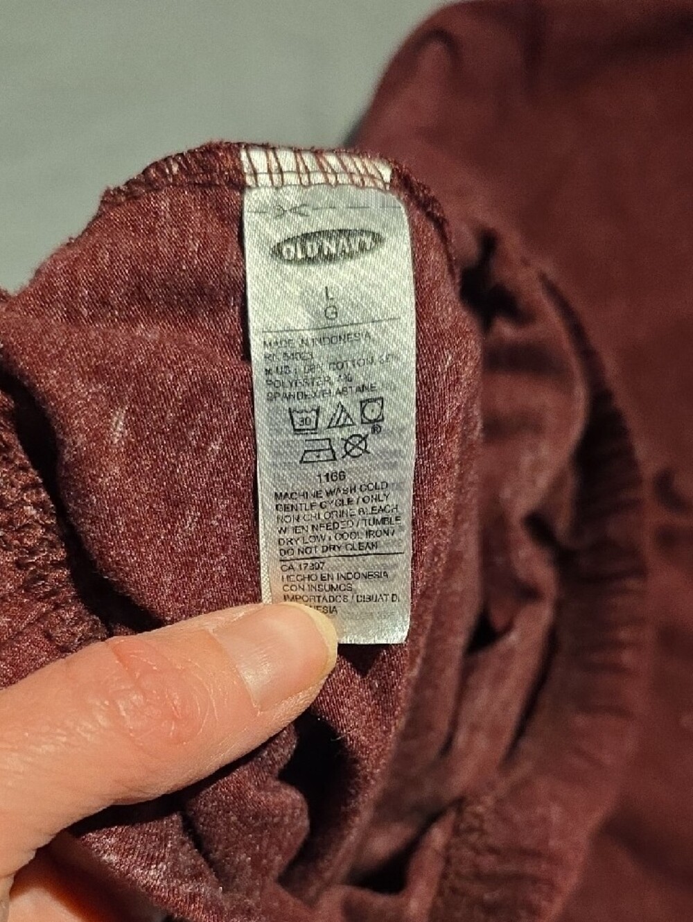 Old Navy Marled Burgundy Women's Leggings - Picture 3 of 9